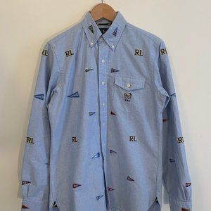 Polo Ralph Lauren Chambray Flag Shirt Lt. Blue